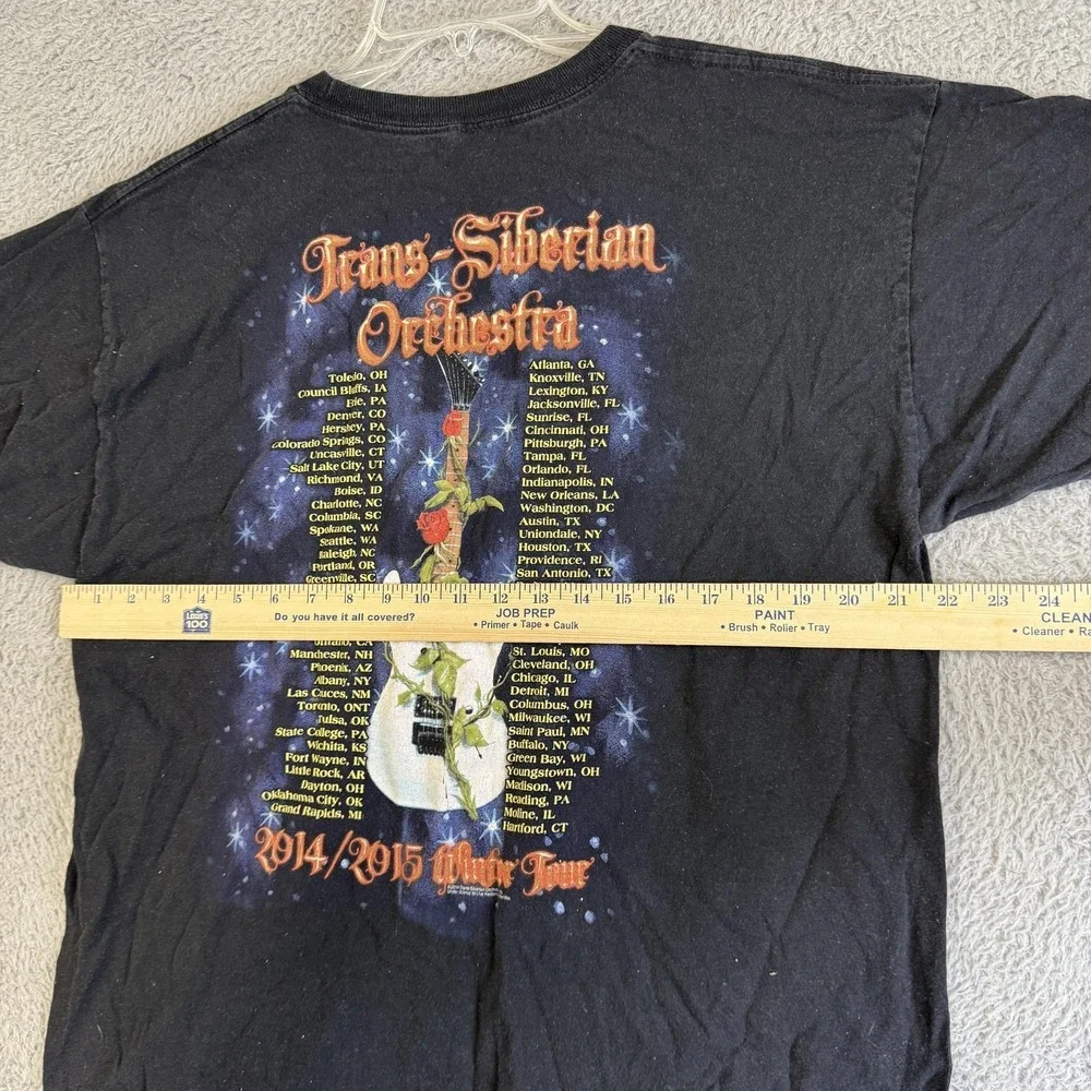 Trans-Siberian Orchestra Shirt Mens XL Black 2014 2015 Winter Tour‎ Tee Alstyle